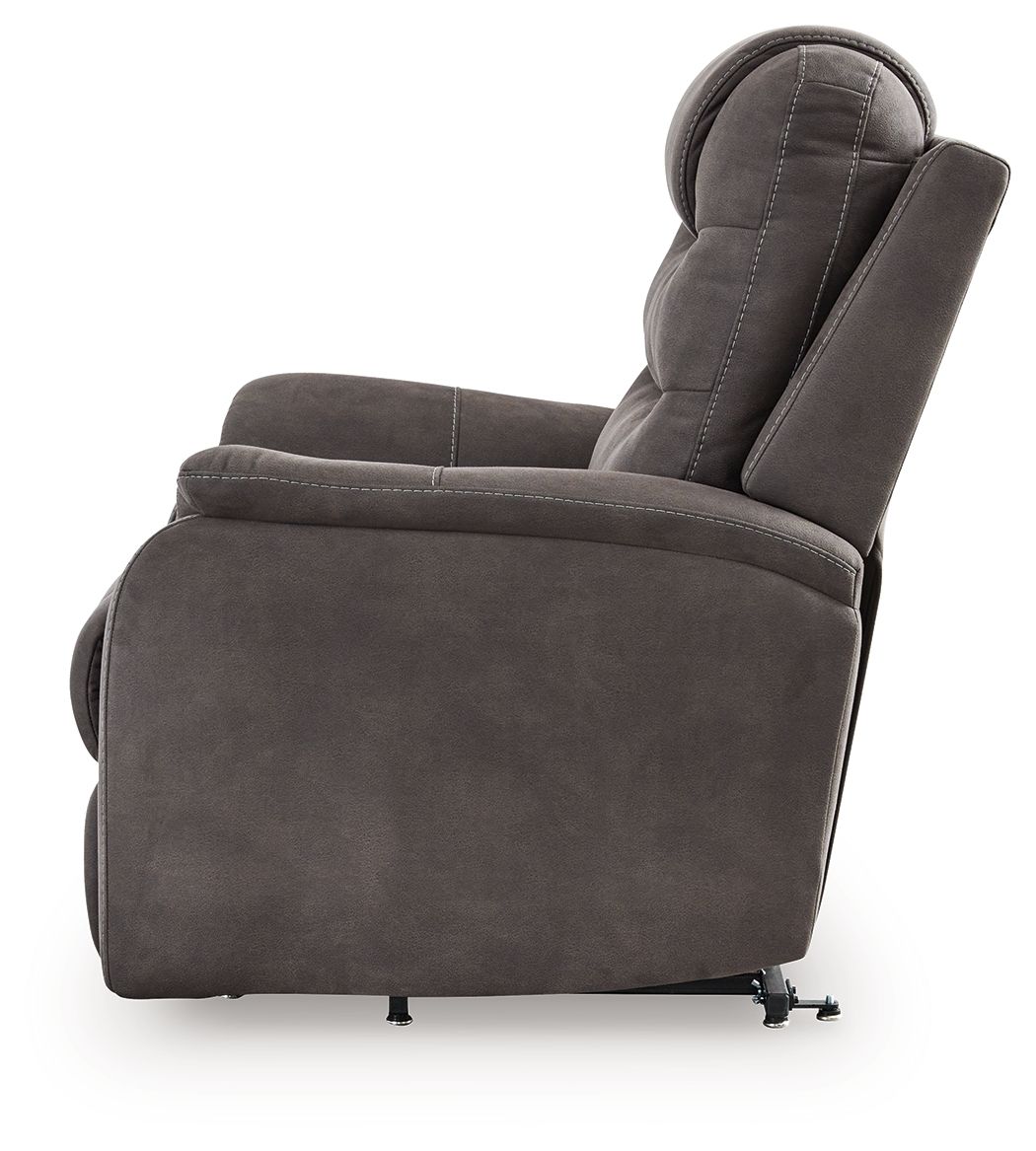 Snowfield - Power Lift Recliner - Gunmetal
