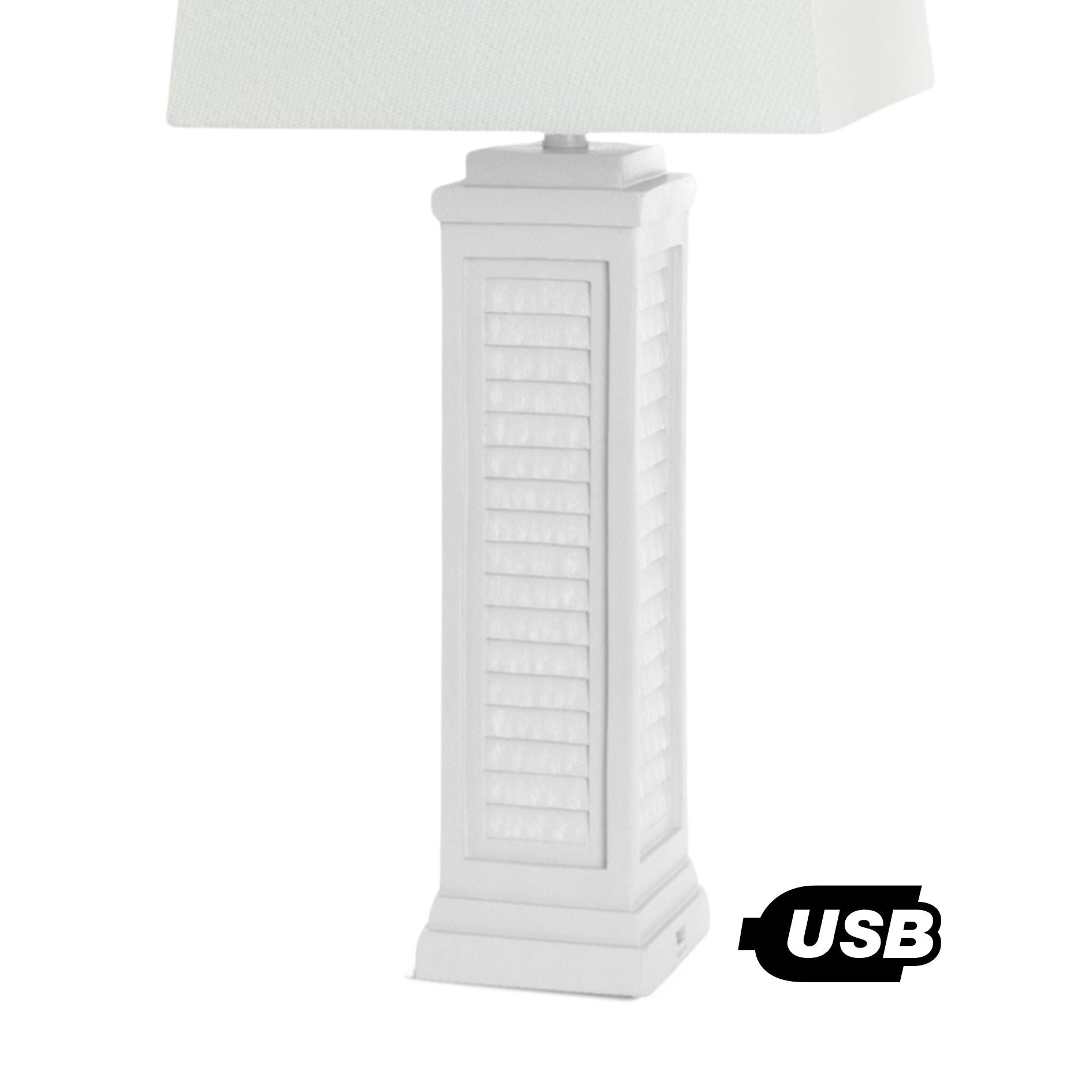 Shutter - Table Lamp With USB (Set of 2)