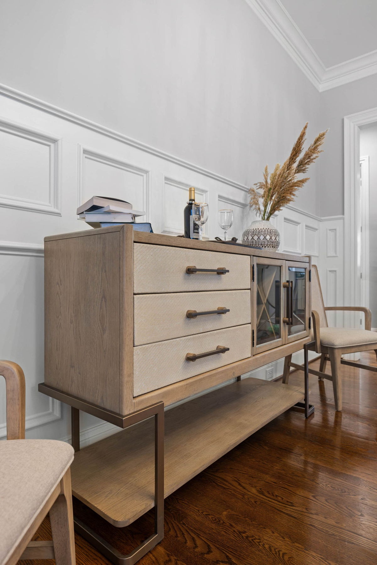 Rio Vista - Credenza With Reversible Panels - Muted Earth Tones / Clay