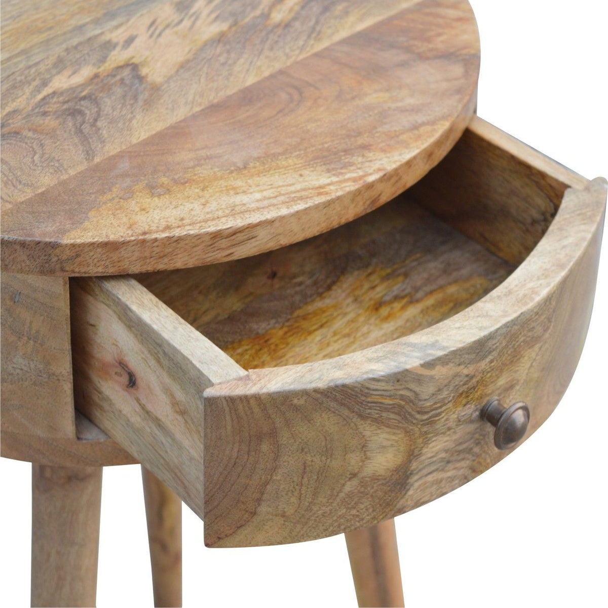 Nordic Chestnut Circular Nightstand