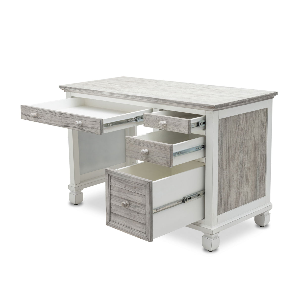 Islamorada - Desk & Chair Set - Dapple Gray / Blanc