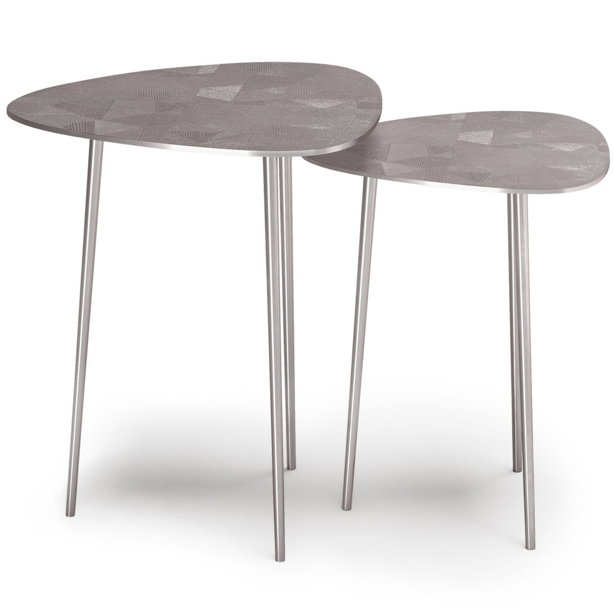 Shelton - 2 Piece Metal Nesting Table - Gray