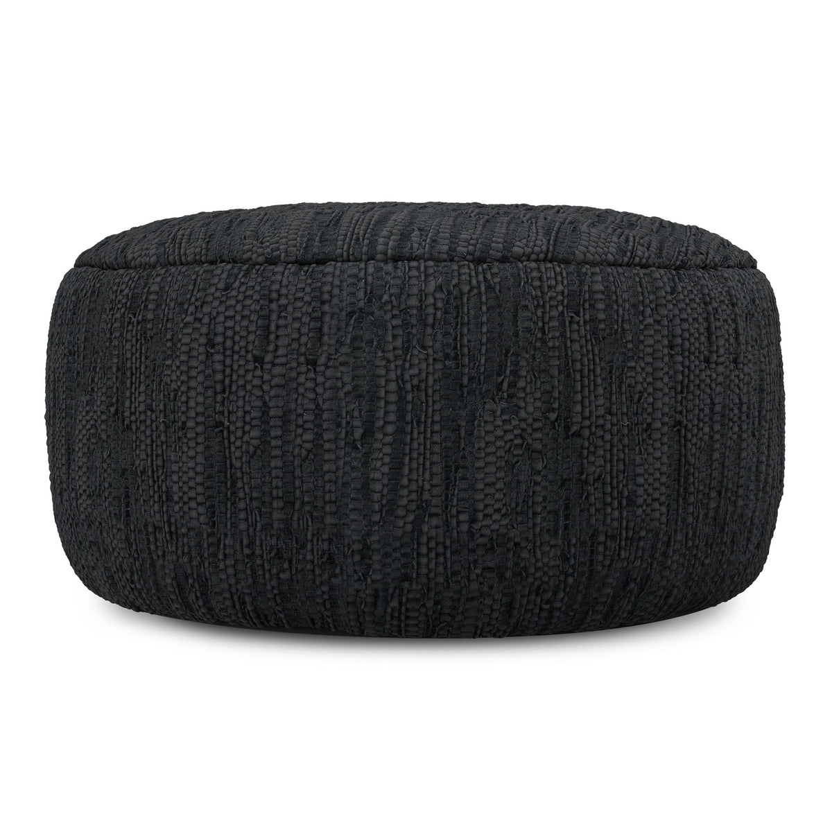 Fredrik - Round Pouf - Black