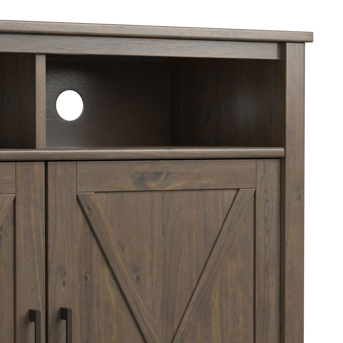 Ela - Medium Storage Cabinet - Smoky Brown