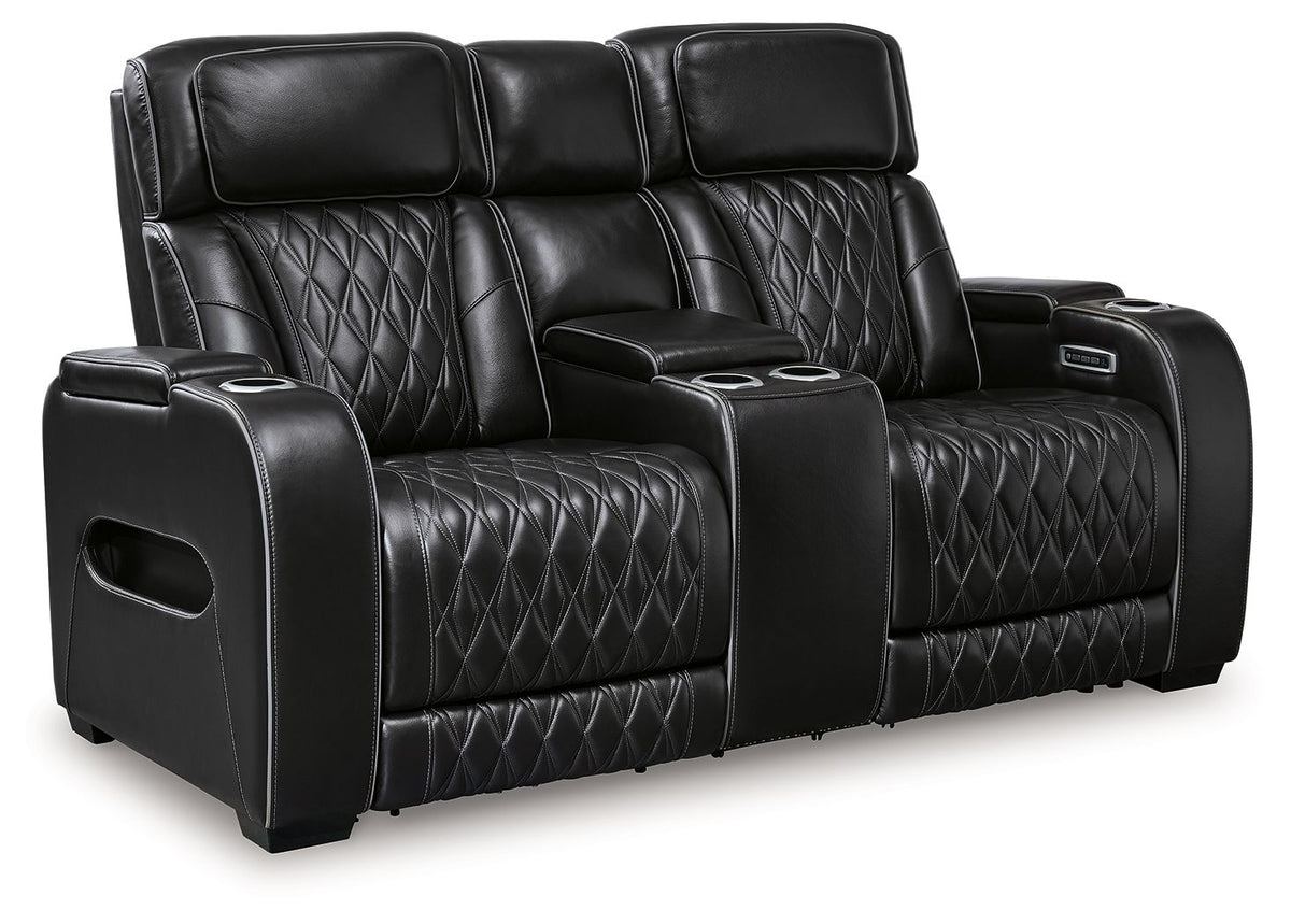 Boyington - 2 Pc. - Power Reclining Sofa And Loveseat - Black