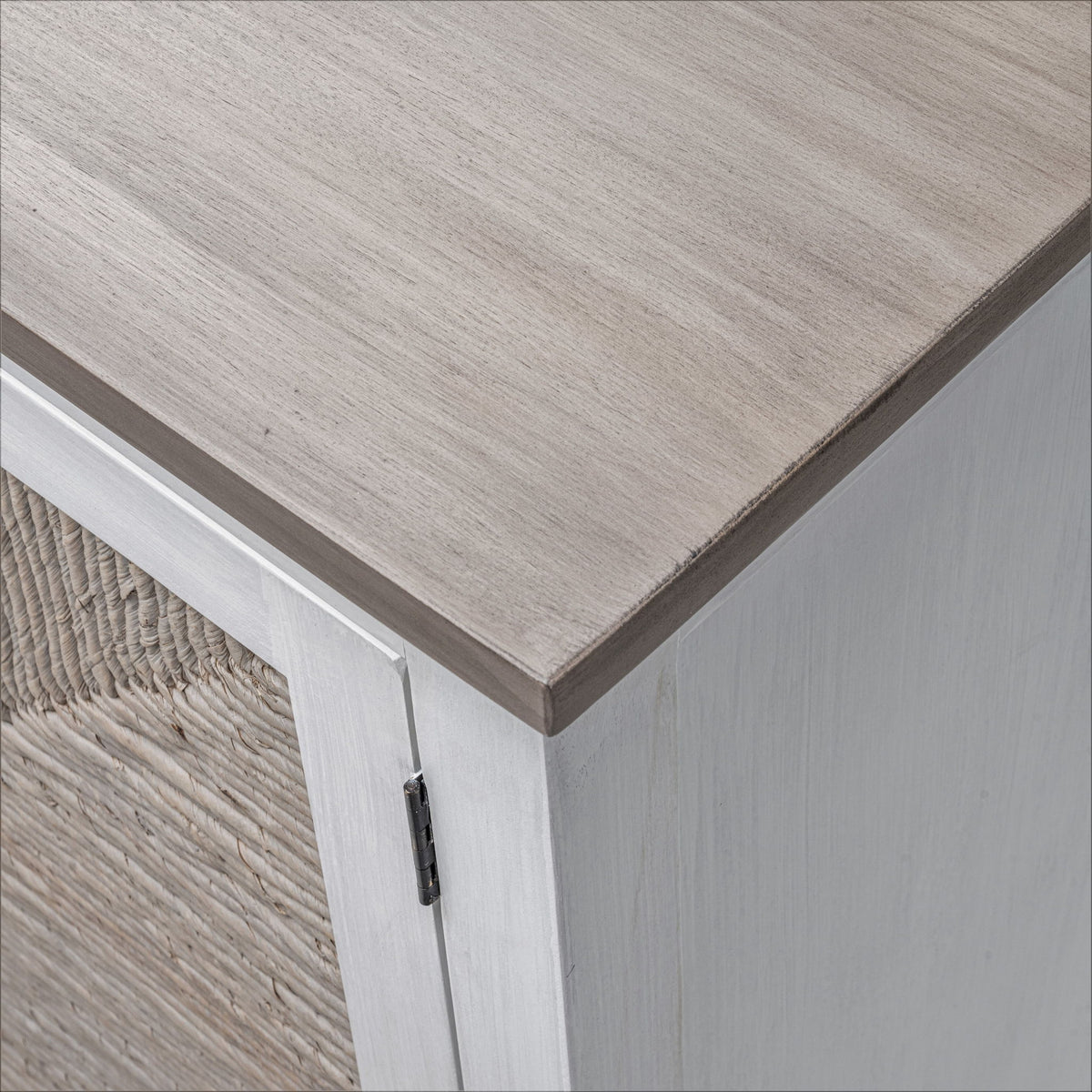 Port Royale - 4-Door Credenza - Natural / Brown / White