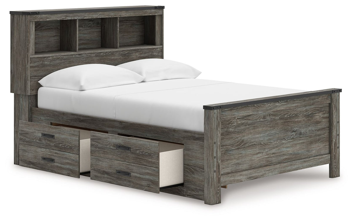 Frandern - Bookcase Panel Bedroom Set With Storage