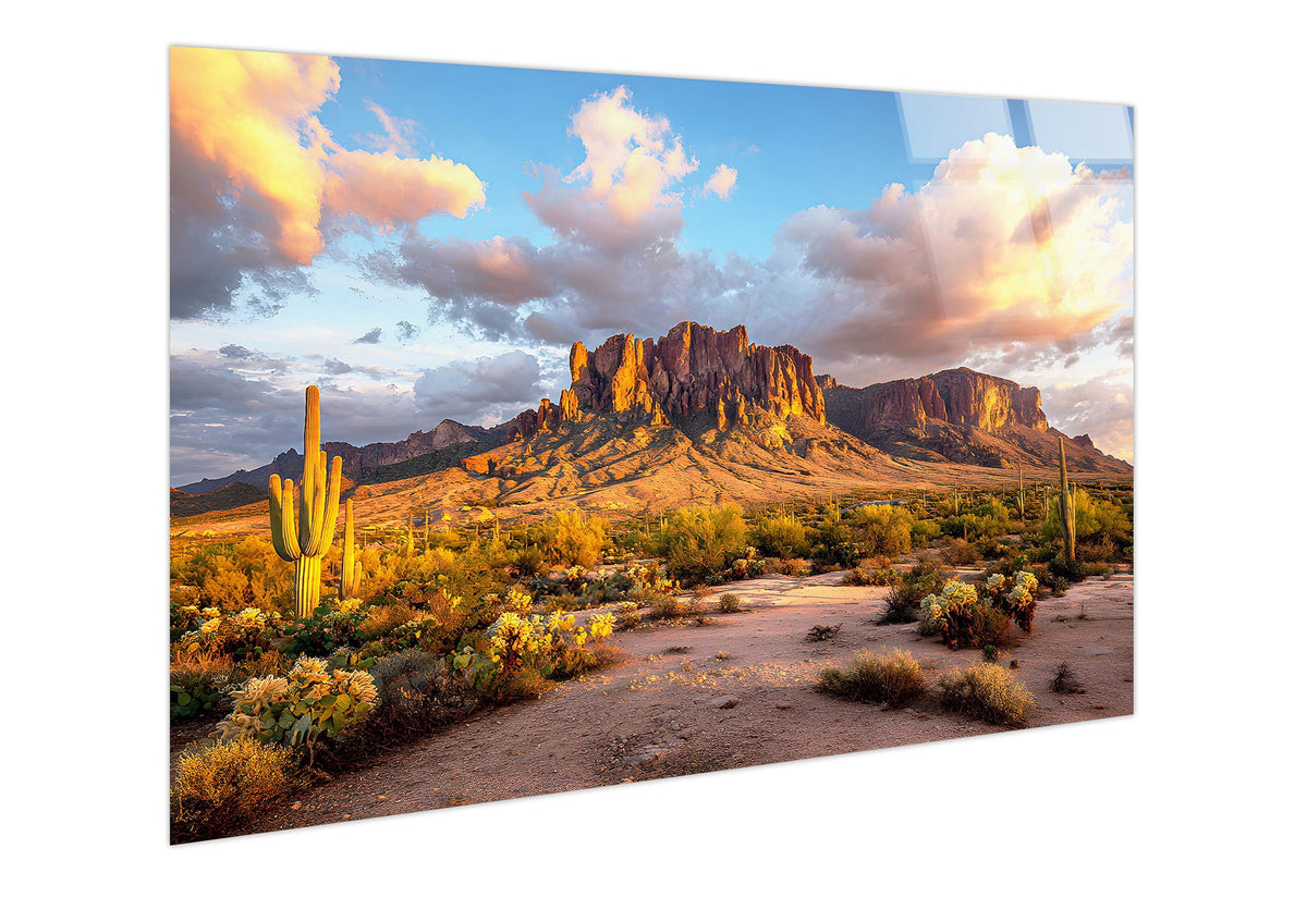 Sonoran Radiance Tempered Glass - Blue / Brown