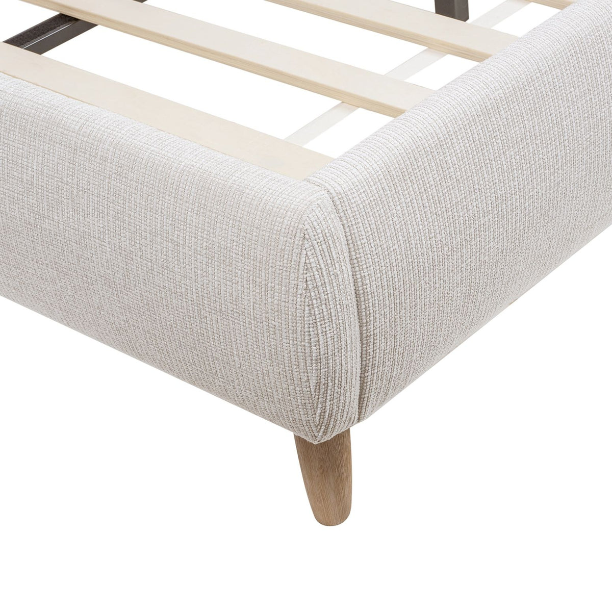 Roman - Curved Headboard Upholstered Platform Bed