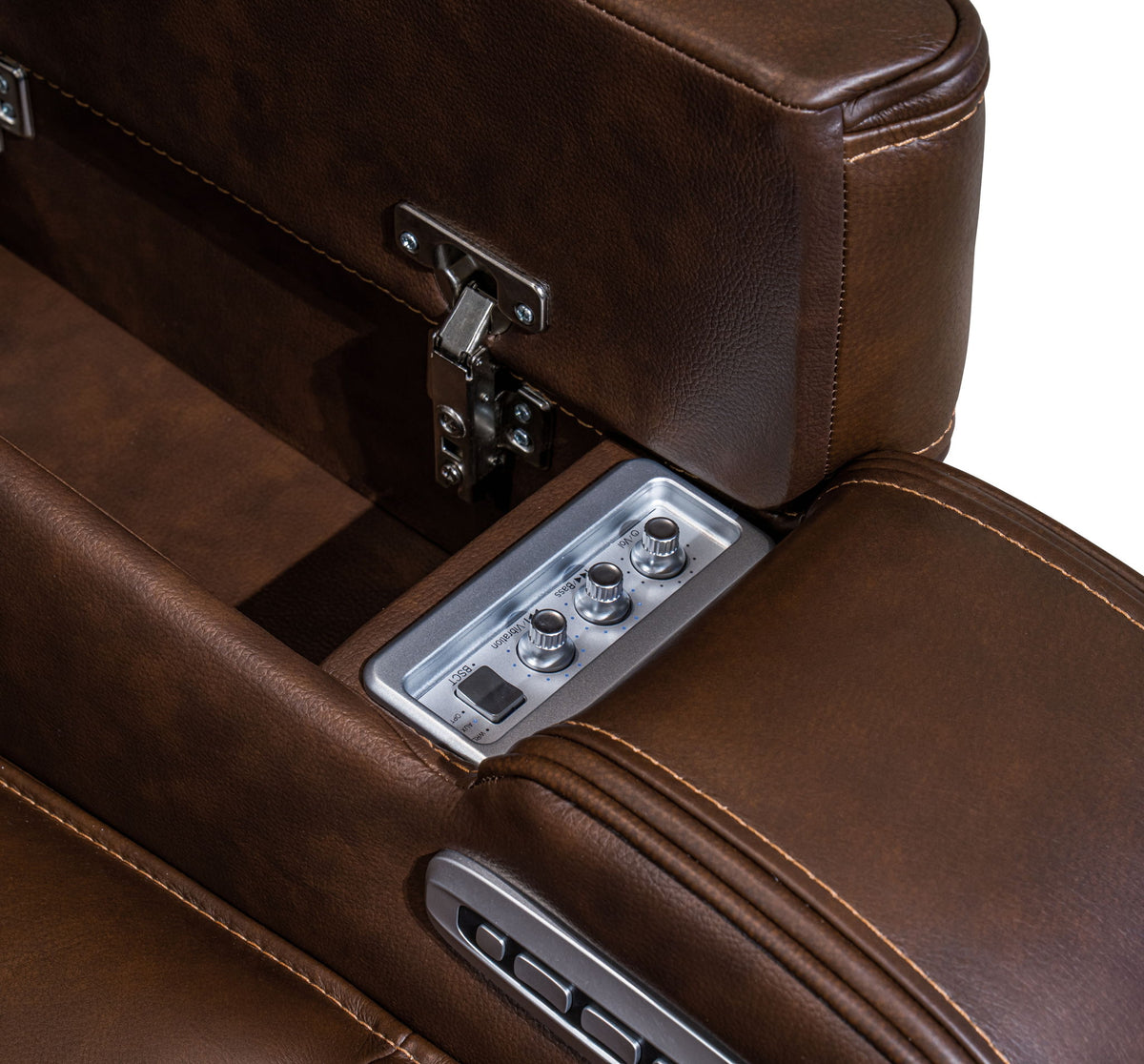 Knightington - Power Reclining Sofa With Audio Seating