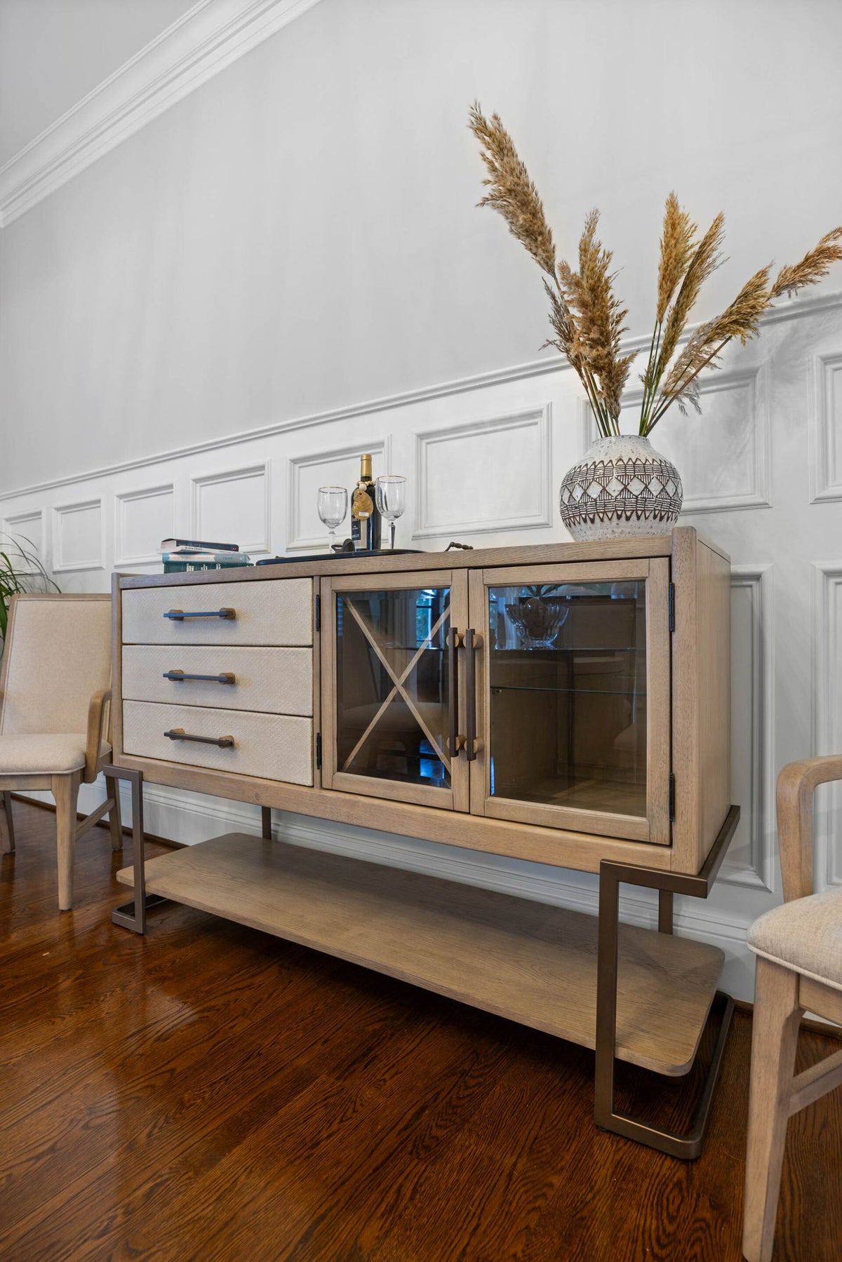 Rio Vista - Credenza With Reversible Panels - Muted Earth Tones / Clay