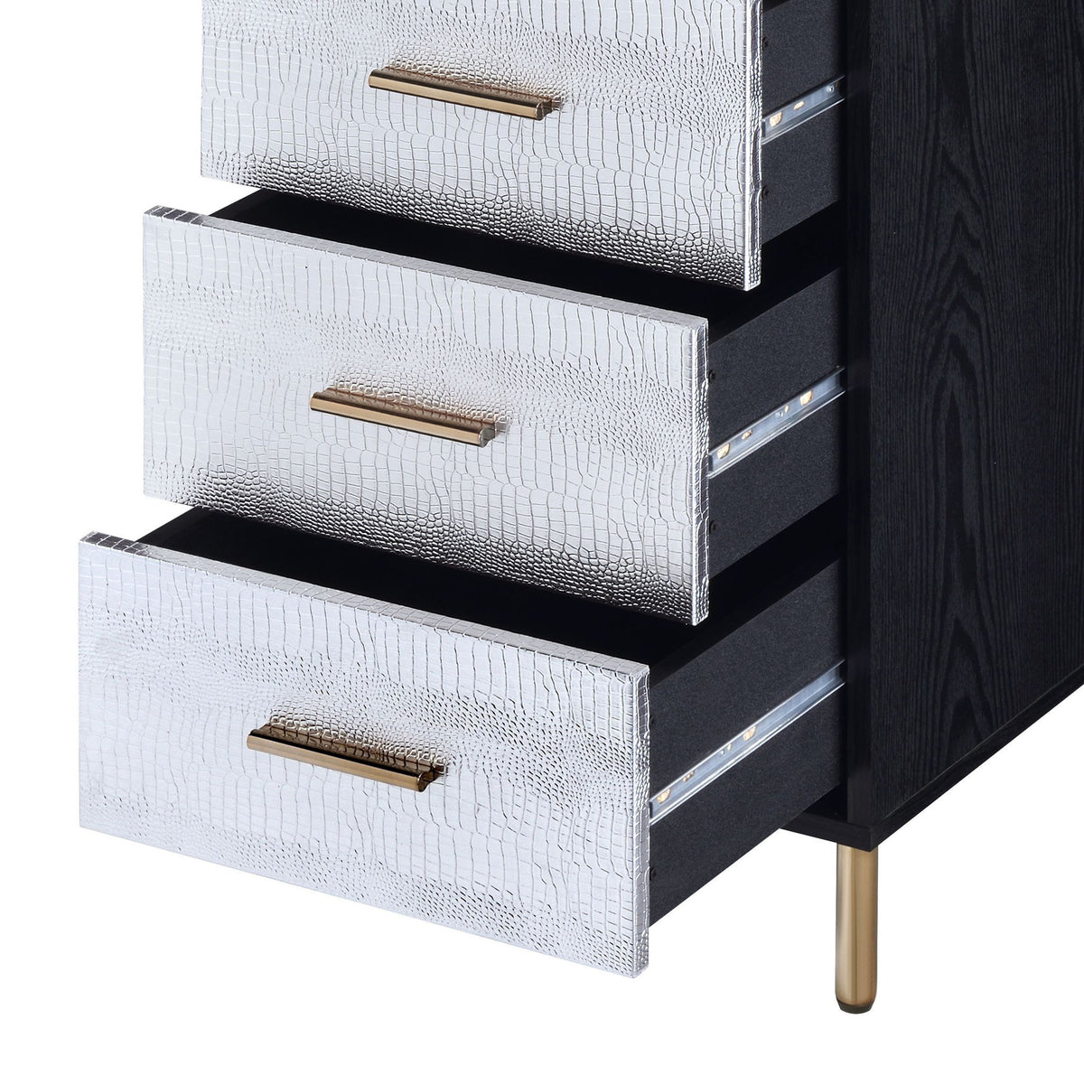 Myles - Jewelry Armoire - Black / Silver