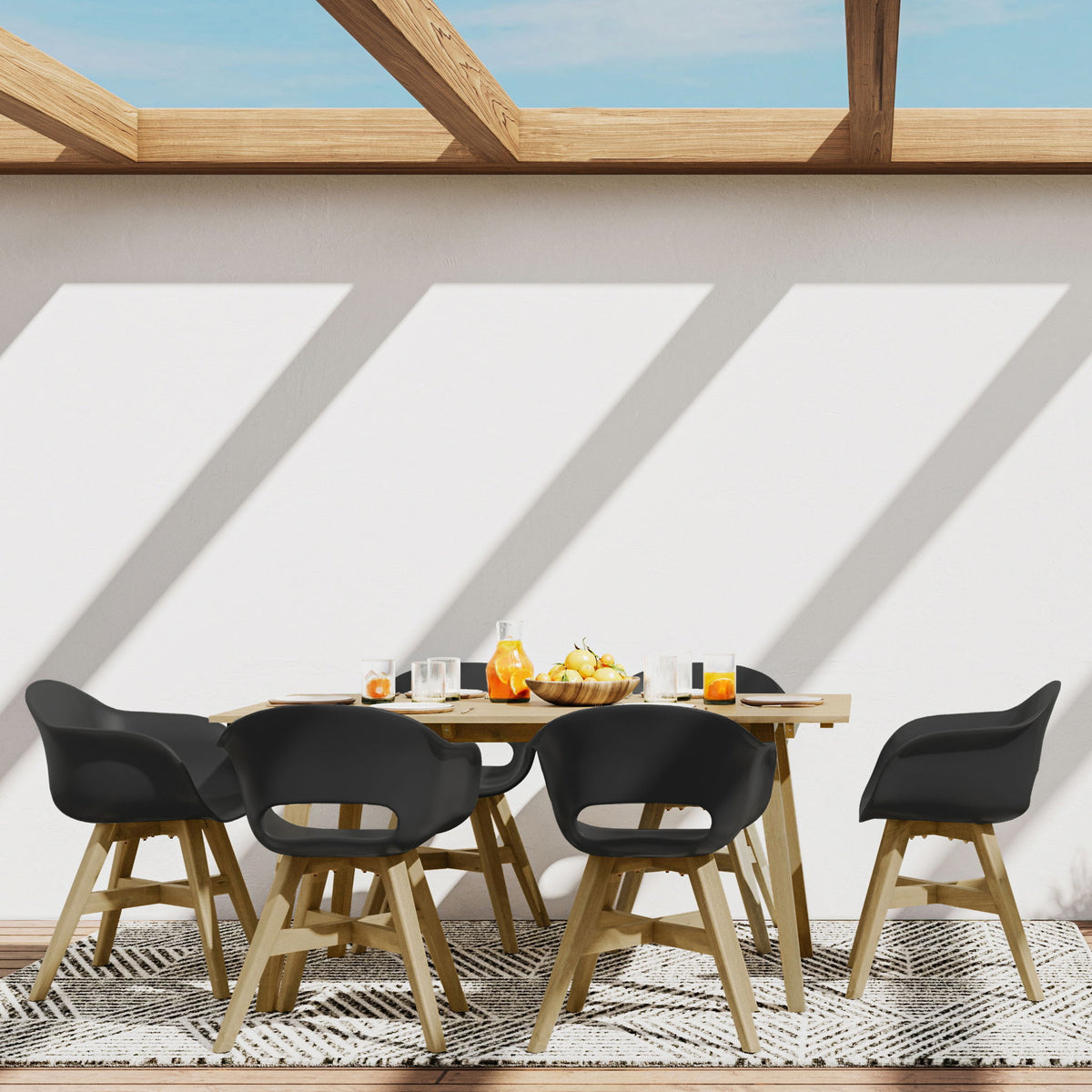 Kona - Outdoor Dining Table - Light Teak