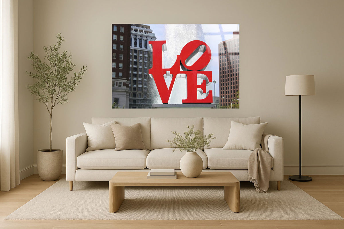 "Urban Affection" Tempered Glass - Red / Gray