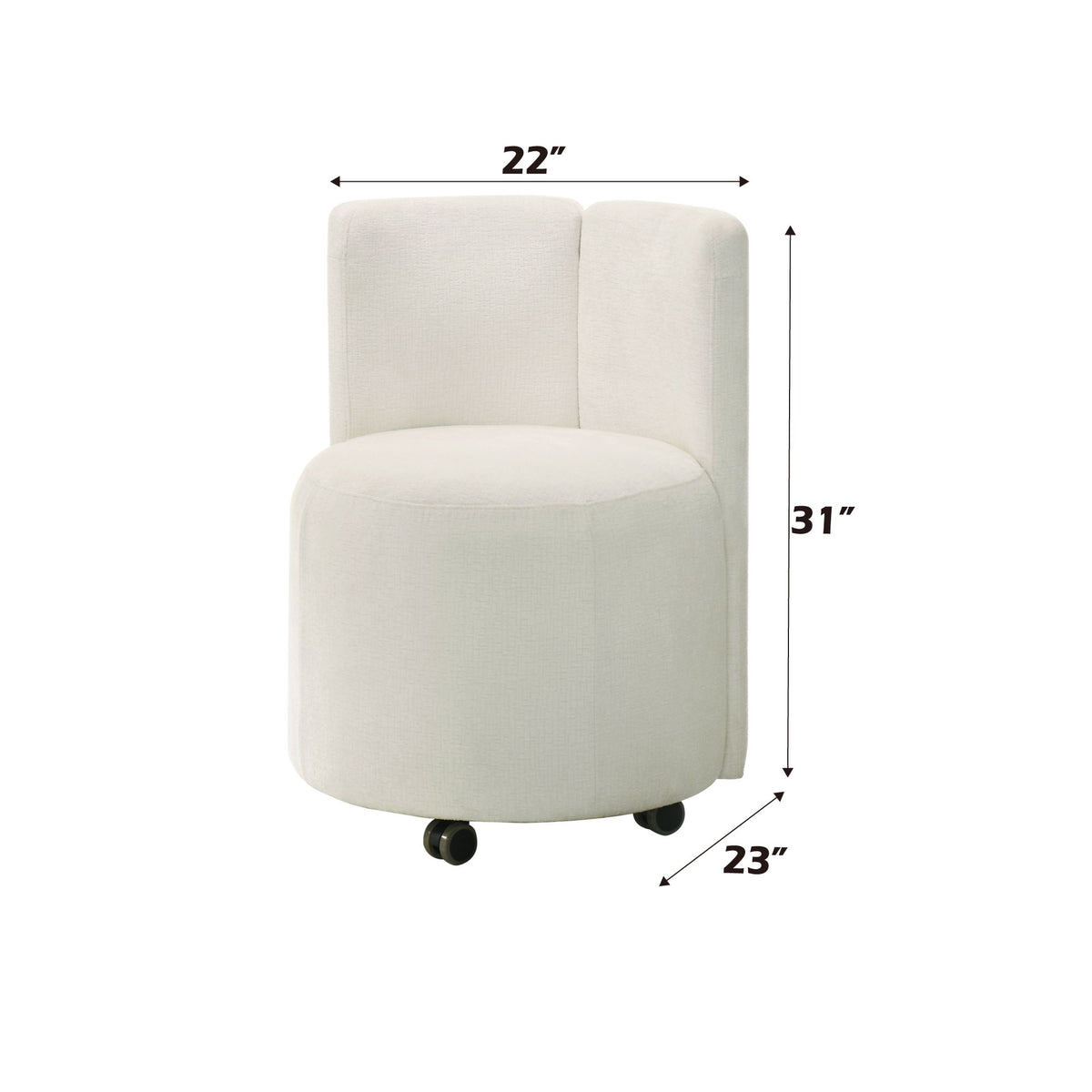 Side Chair With Swivel (Set of 2) - White