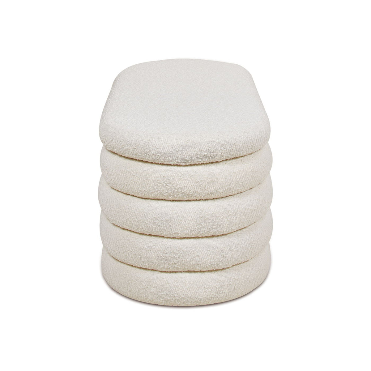 Fuji - Upholstered Oval Storage Bench