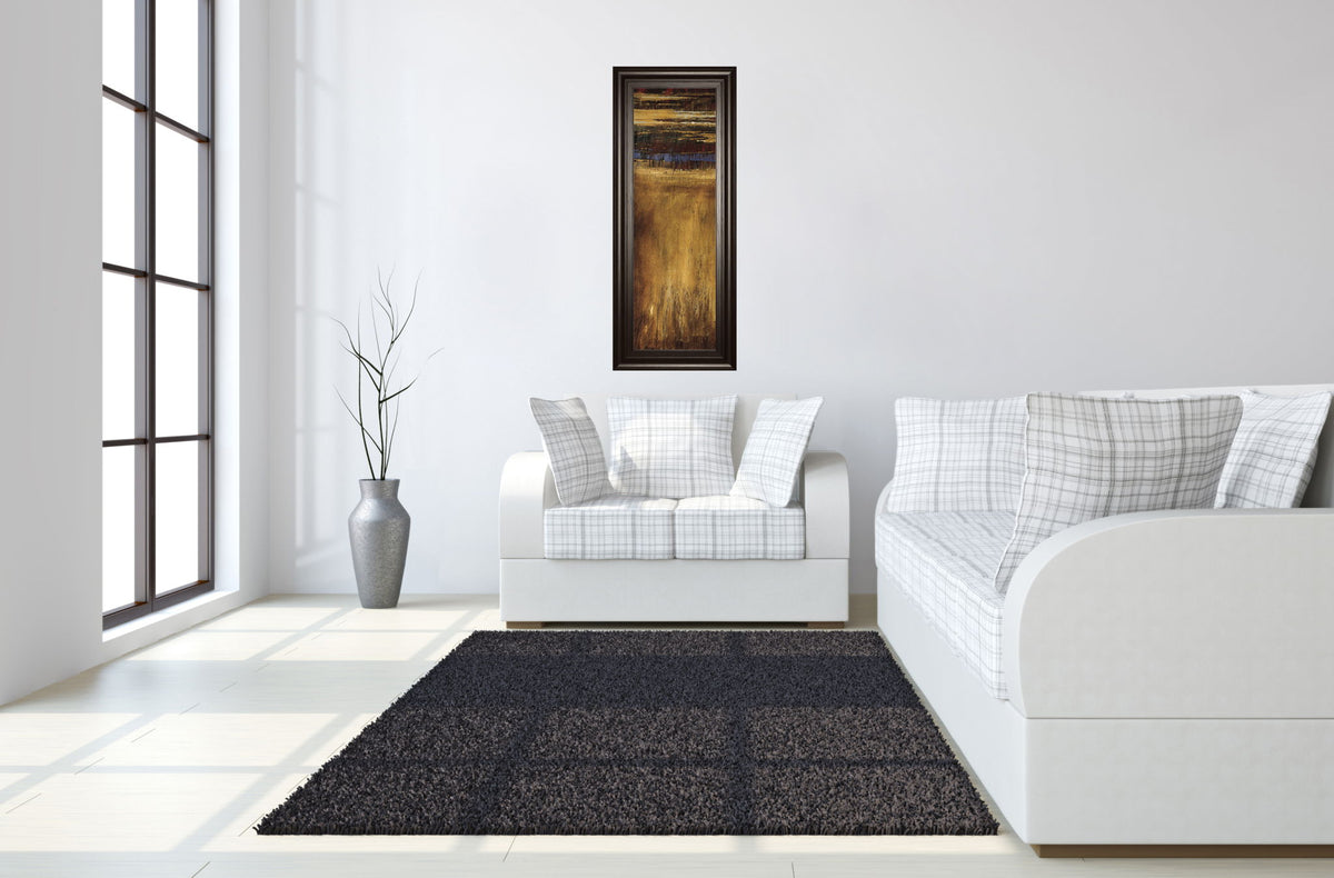 Eruption Pompe I By Jardine - Framed Print Wall Art - Dark Brown
