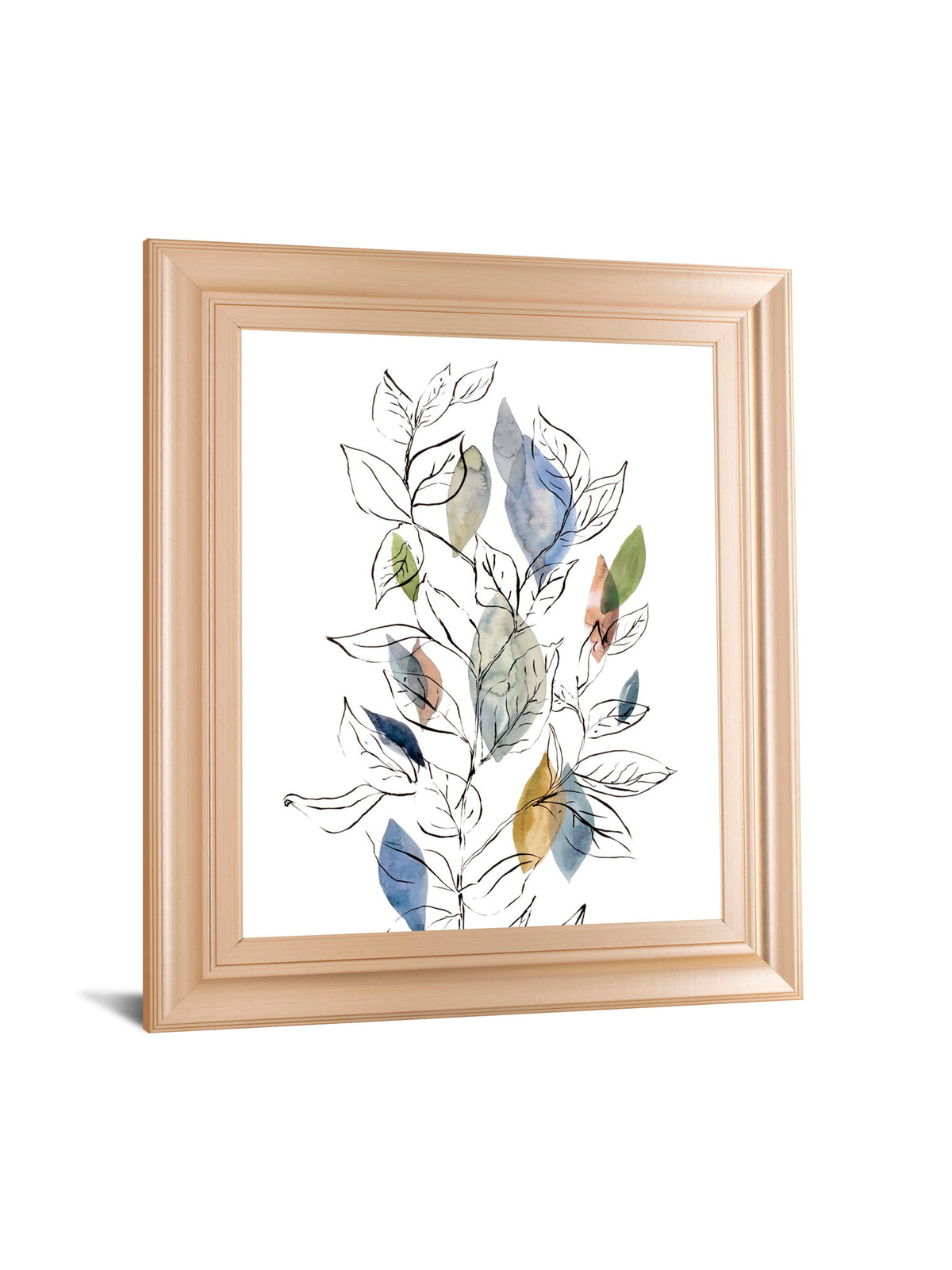 Spring Leaves Il By Meyers, R. - Framed Print Wall Art - White