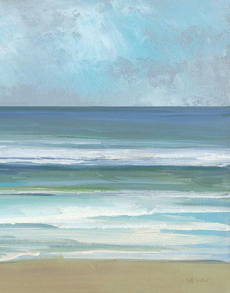 Gentle Waves II By Sally Swatland (Framed) - Blue