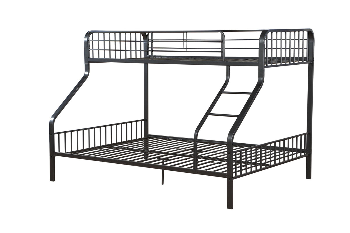 Caius - Twin Long Queen Bunk Bed - Gunmetal