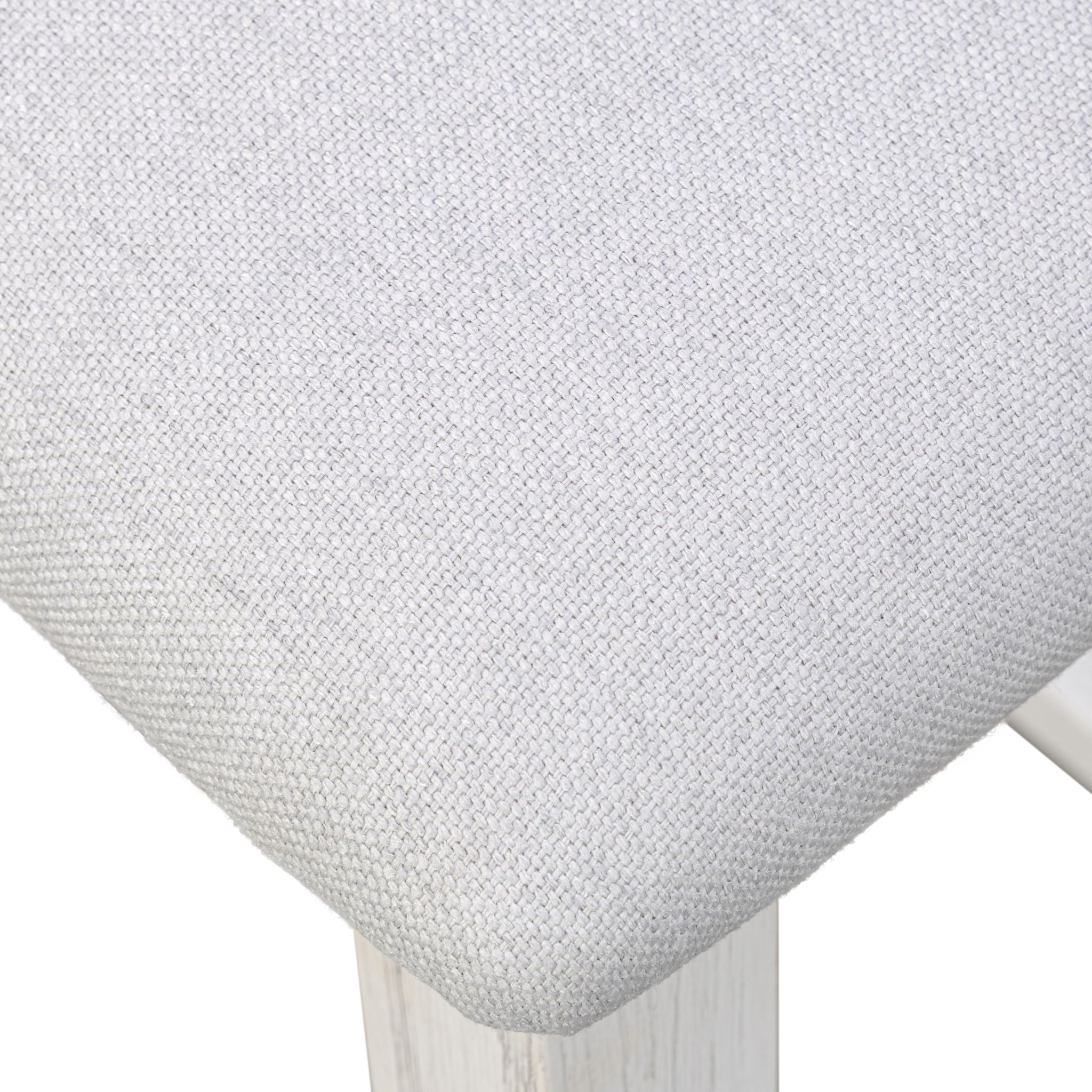 Surfside - Backless Upholstered Stool - Weathered White / Gray
