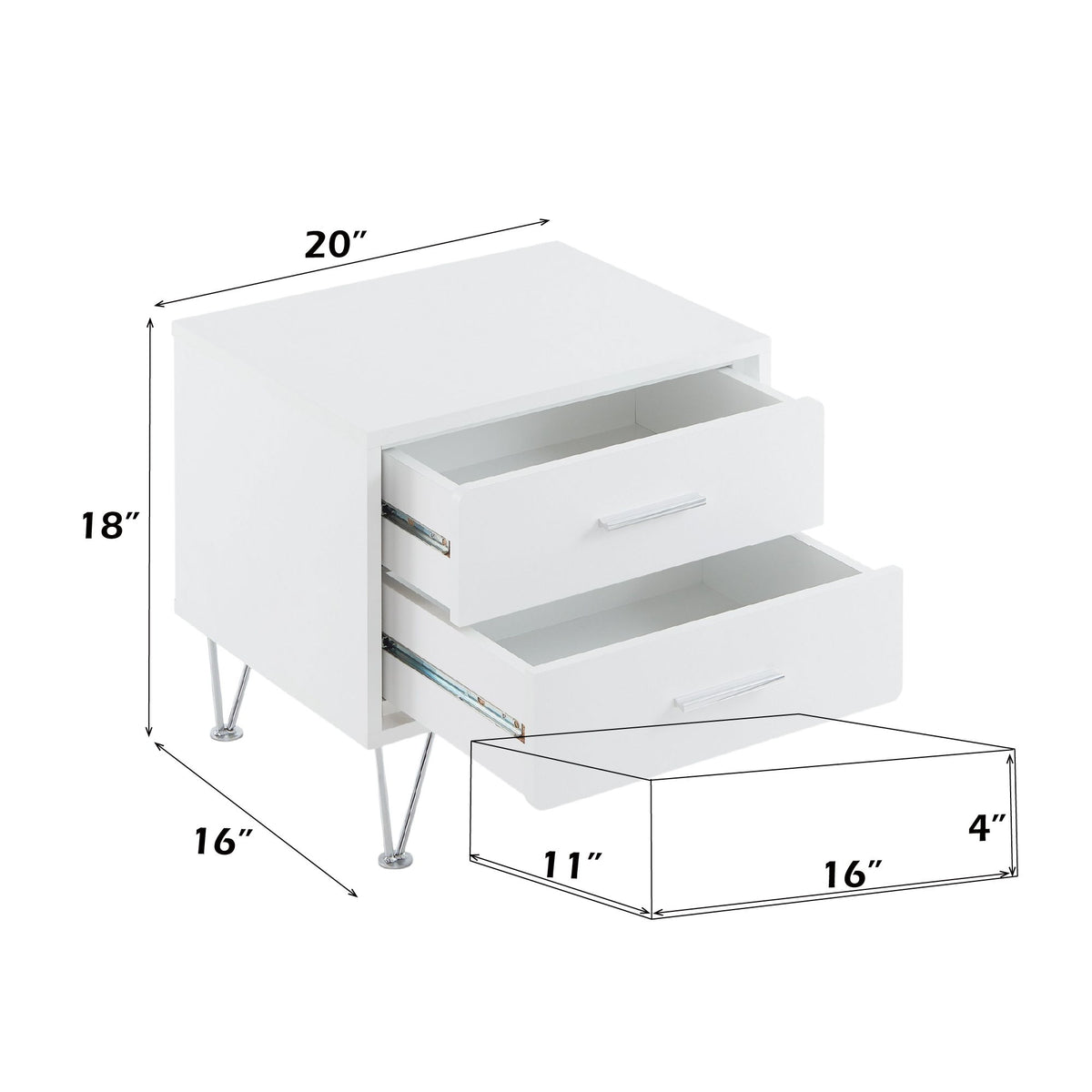 Deoss - Accent Table - White