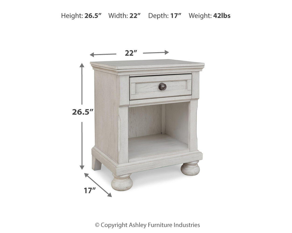 Robbinsdale - One Drawer Night Stand - Antique White