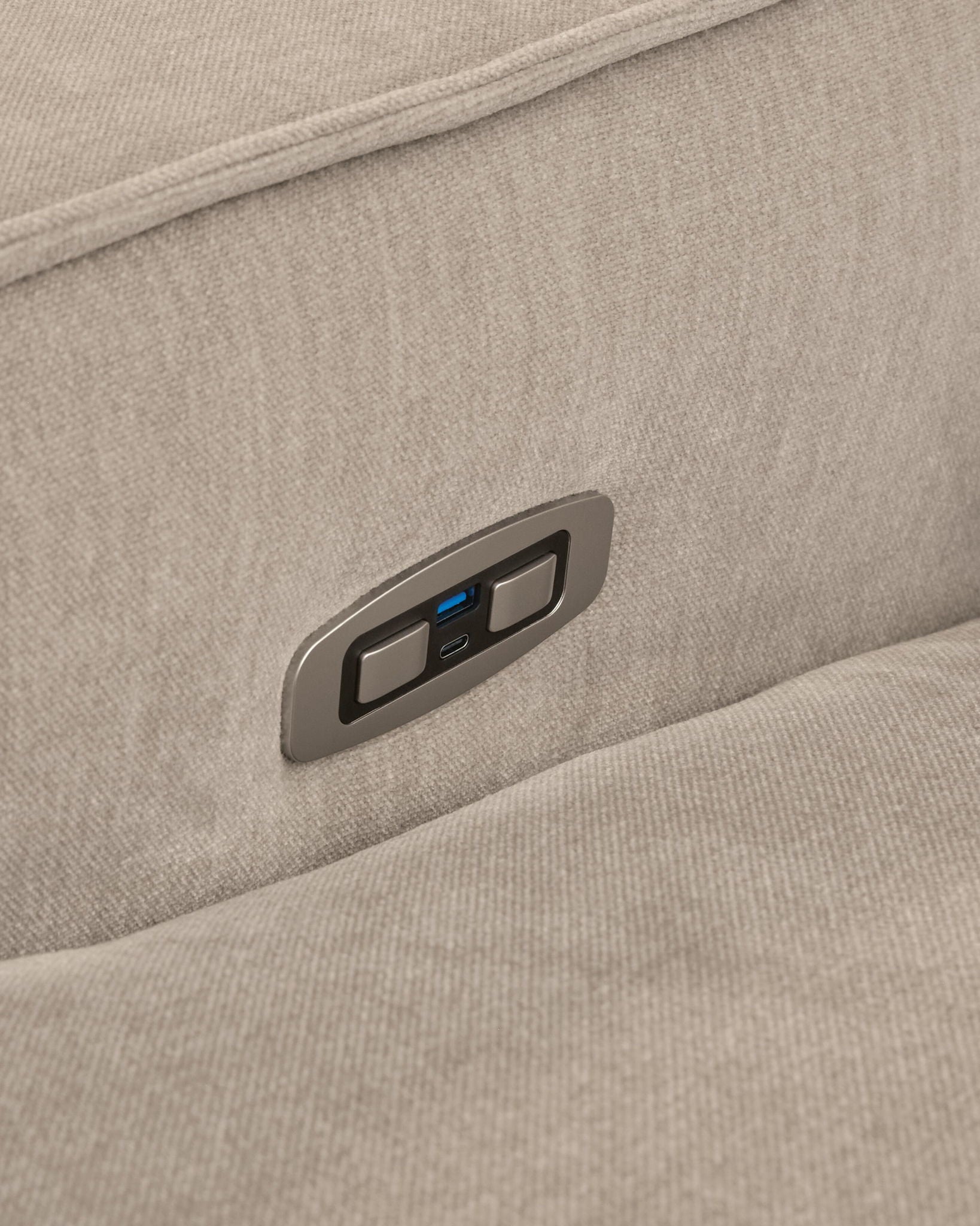 Carceri - 3-Piece Power Sectional Reclining Sofa With Armless Power Recliner - Cashmere