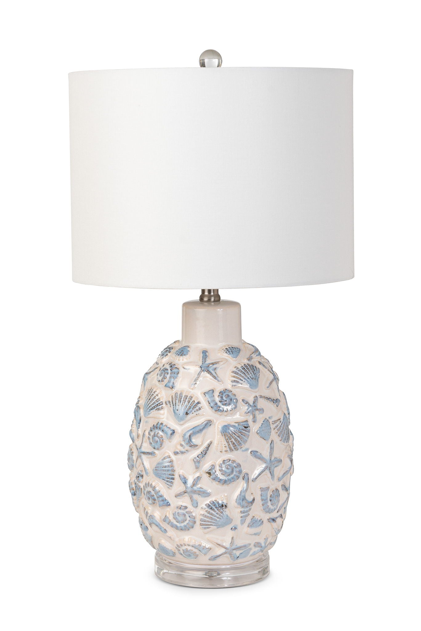Jenny - Ceramic Table Lamp (Set of 2) - White / Blue