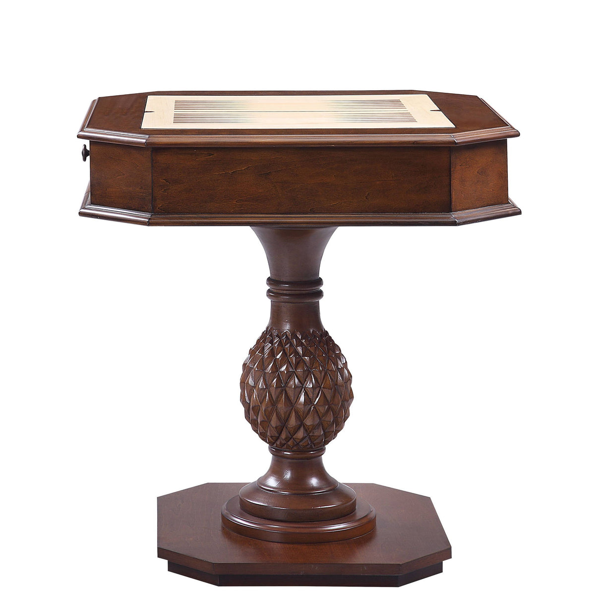Bishop - Reversible Chess Checker Game Table With Game Tray (Chess Fingures Not Included) - Cherry