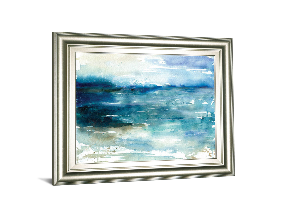 Ocean Break I By Carol Robinson - Framed Print Wall Art - Blue
