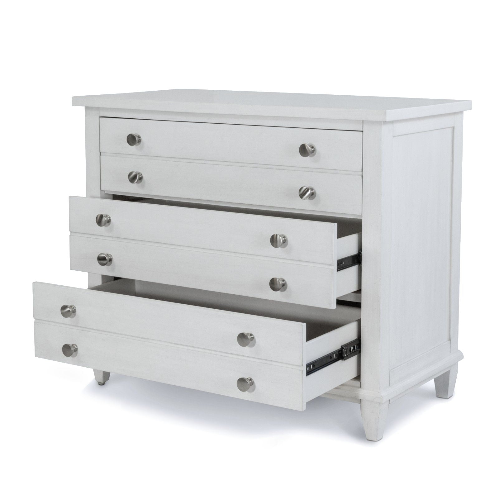 Point Breeze - 3 Drawer Bachelor's Chest - Fresh White With Soft Gray Glaze