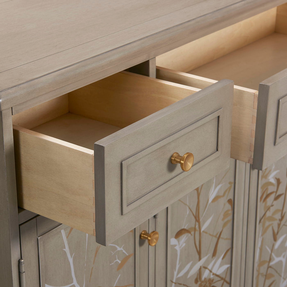 Dauphin - Handpainted Entryway Storage Cabinet - Gray