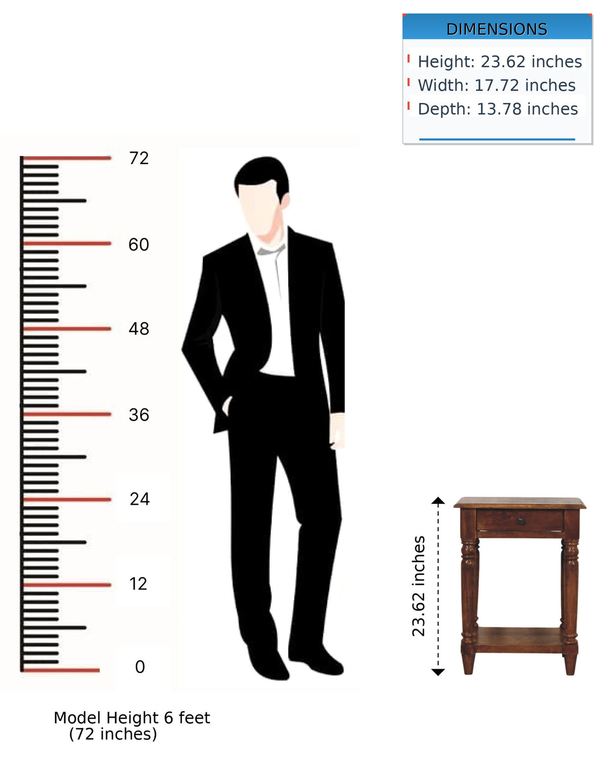 Turned Legs Drawer Table