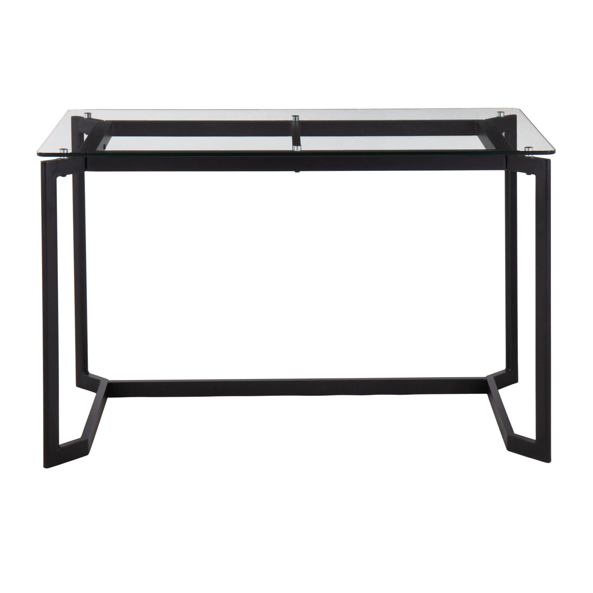 Masters - Modern Office Desk - Black / Clear