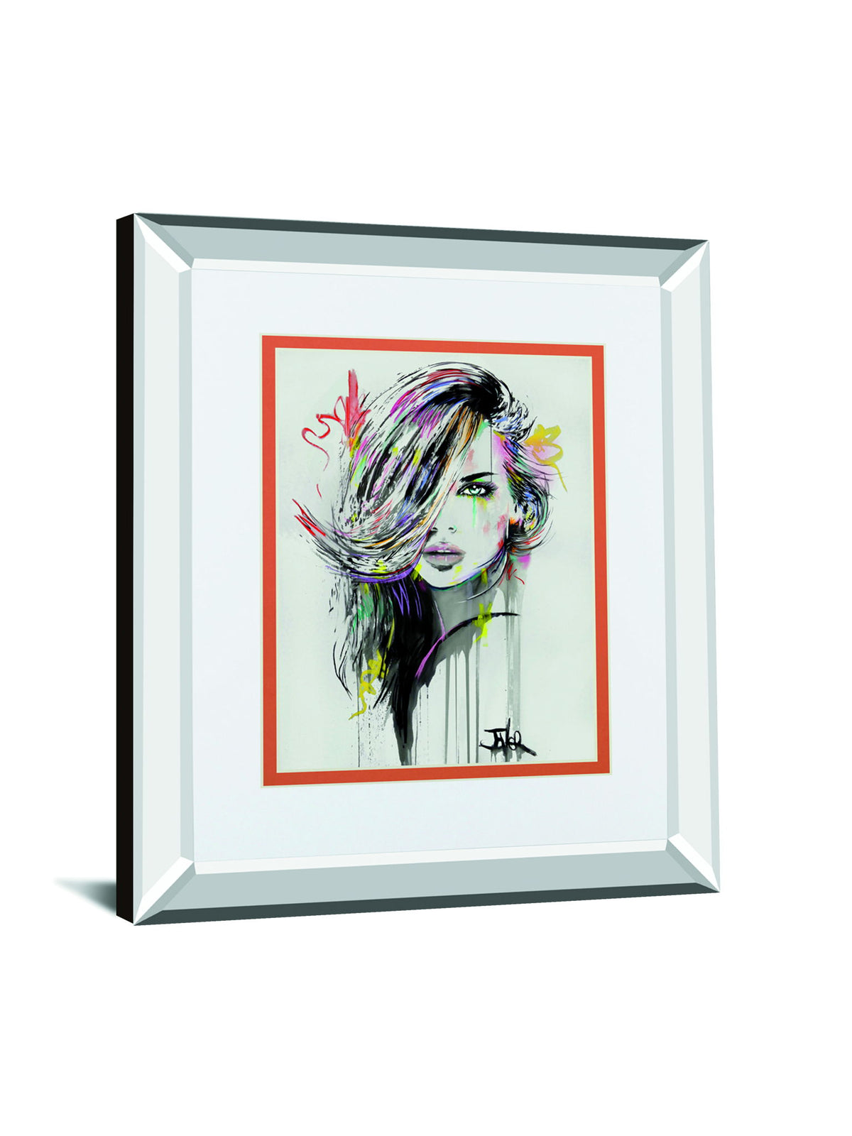 Far Horizons By Loui Jover Mirrored Frame - Gray