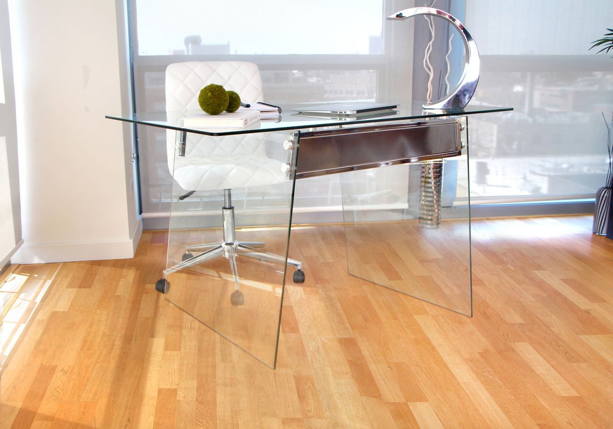 Glacier - Contemporary Desk - Clear