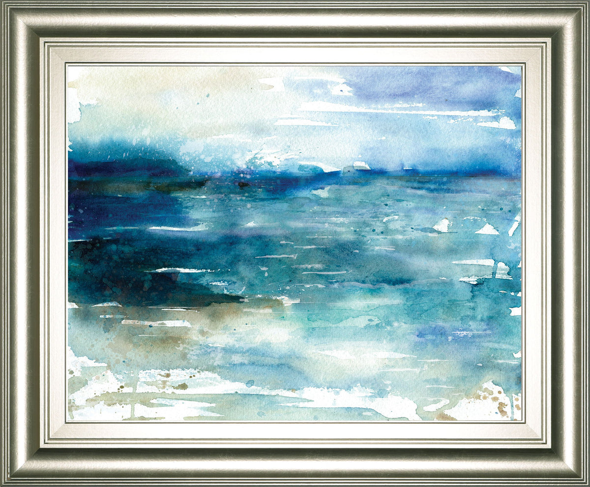 Ocean Break I By Carol Robinson - Framed Print Wall Art - Blue