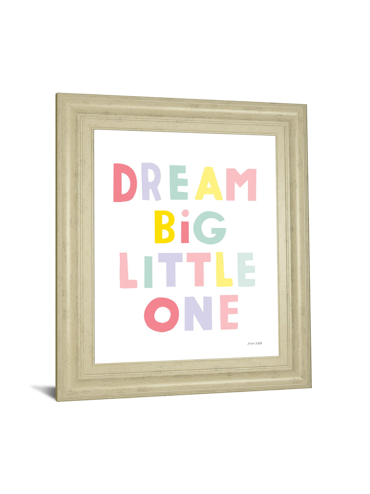 Dream Big Little One By Ann Kelle - Framed Print Wall Art - White