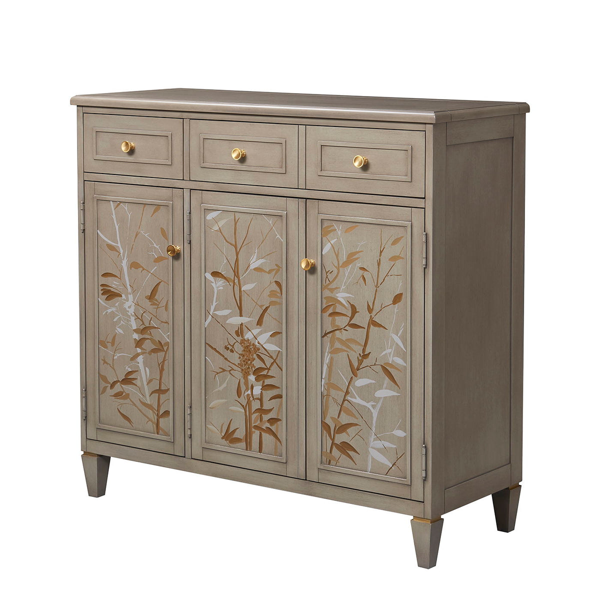 Dauphin - Handpainted Entryway Storage Cabinet - Gray