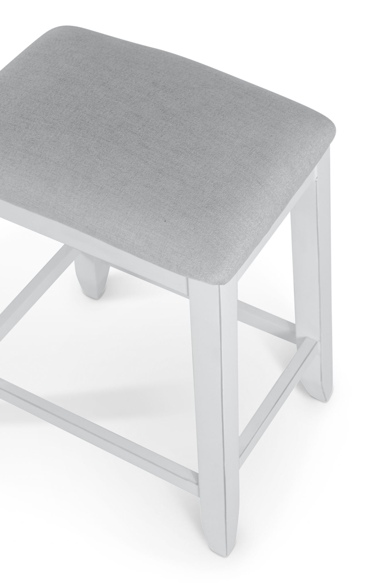 Islamorada - Backless Upholstered Stool - Blanc / Dapple Gray