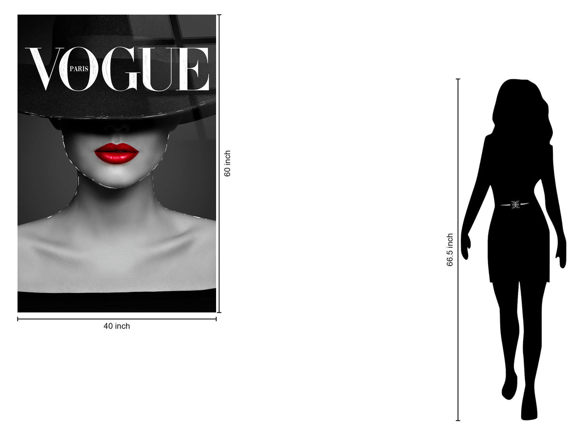 "Chic Enigma" Tempered Glass With Foil - Dark Gray / White / Red