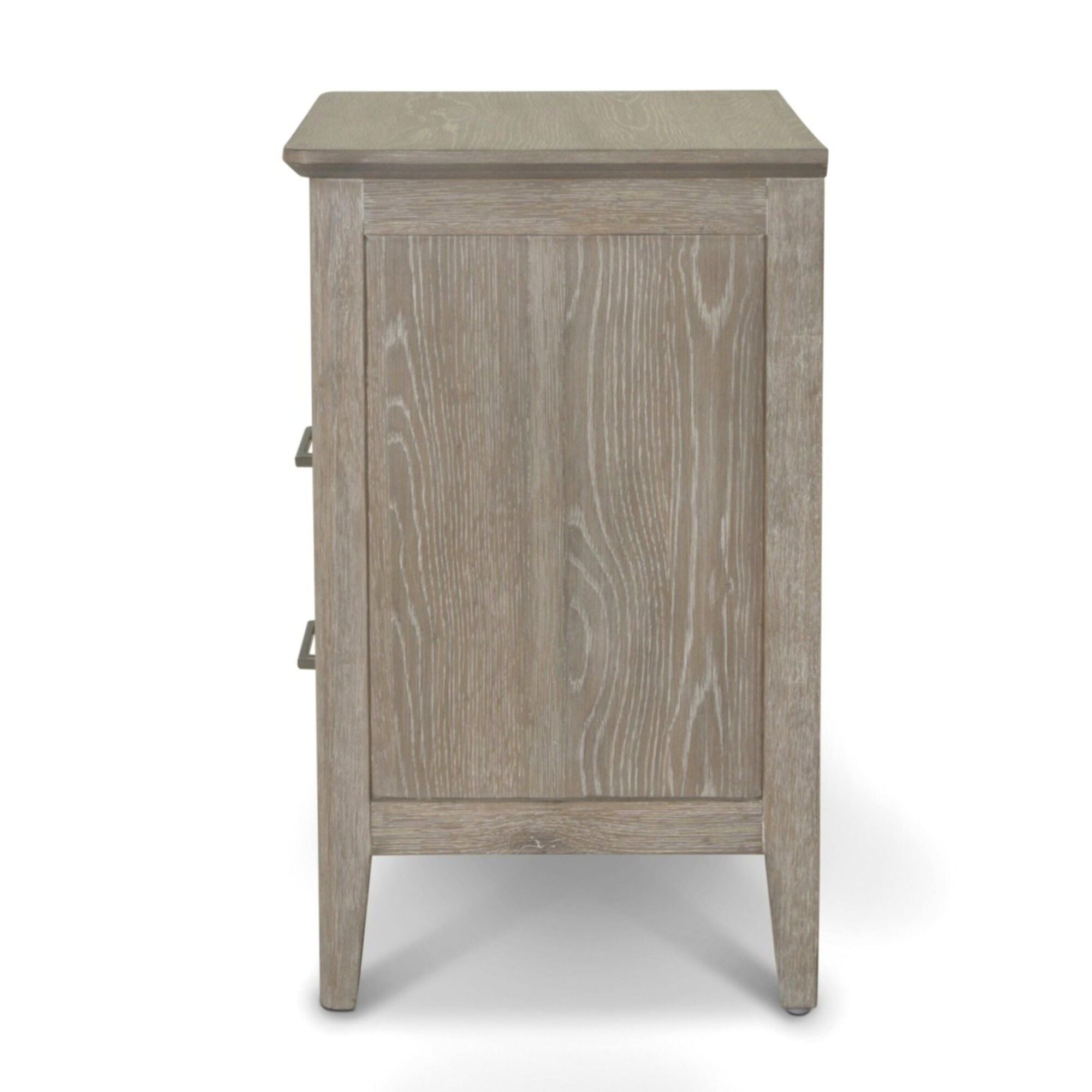 Cape May - 2 Drawer Nightstand With USB-A And USB-C Port - Glazed Driftwood