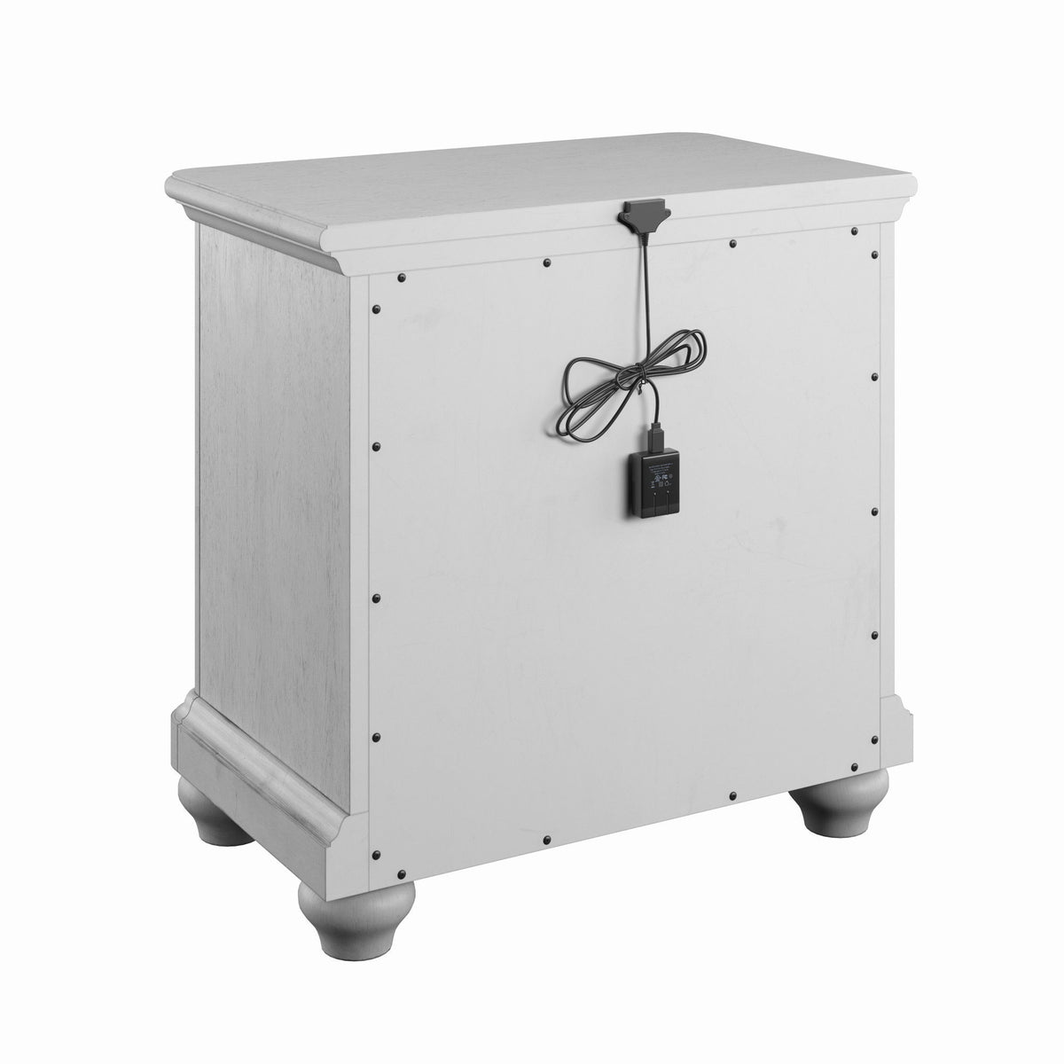 3 Drawer Nightstand With USB - Gray - Wood