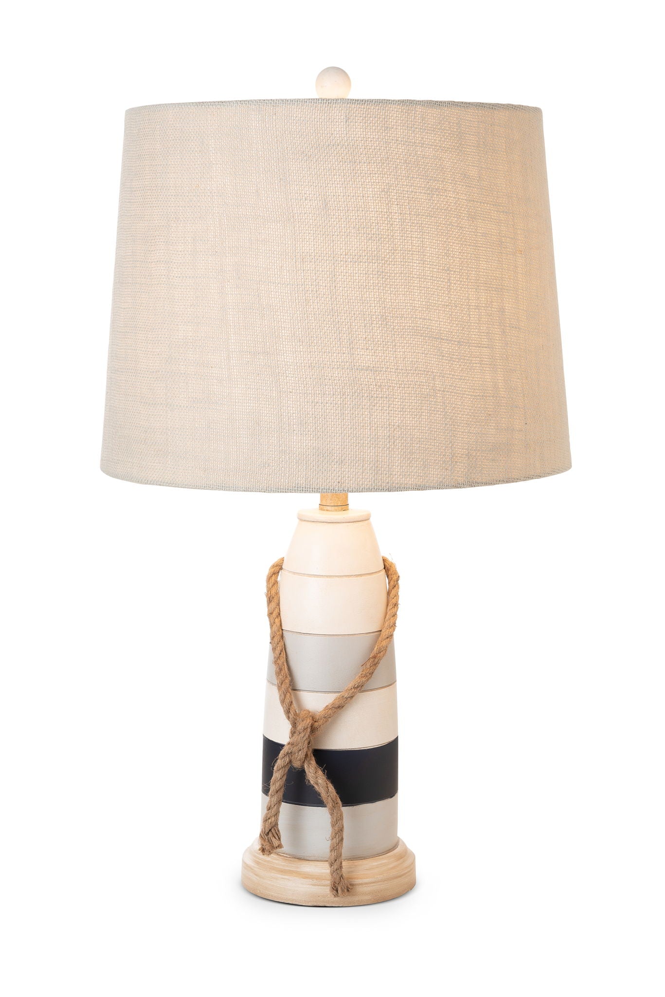 Buoy - Poly Coastal Table Lamp (Set of 2) - Blue / Navy / White