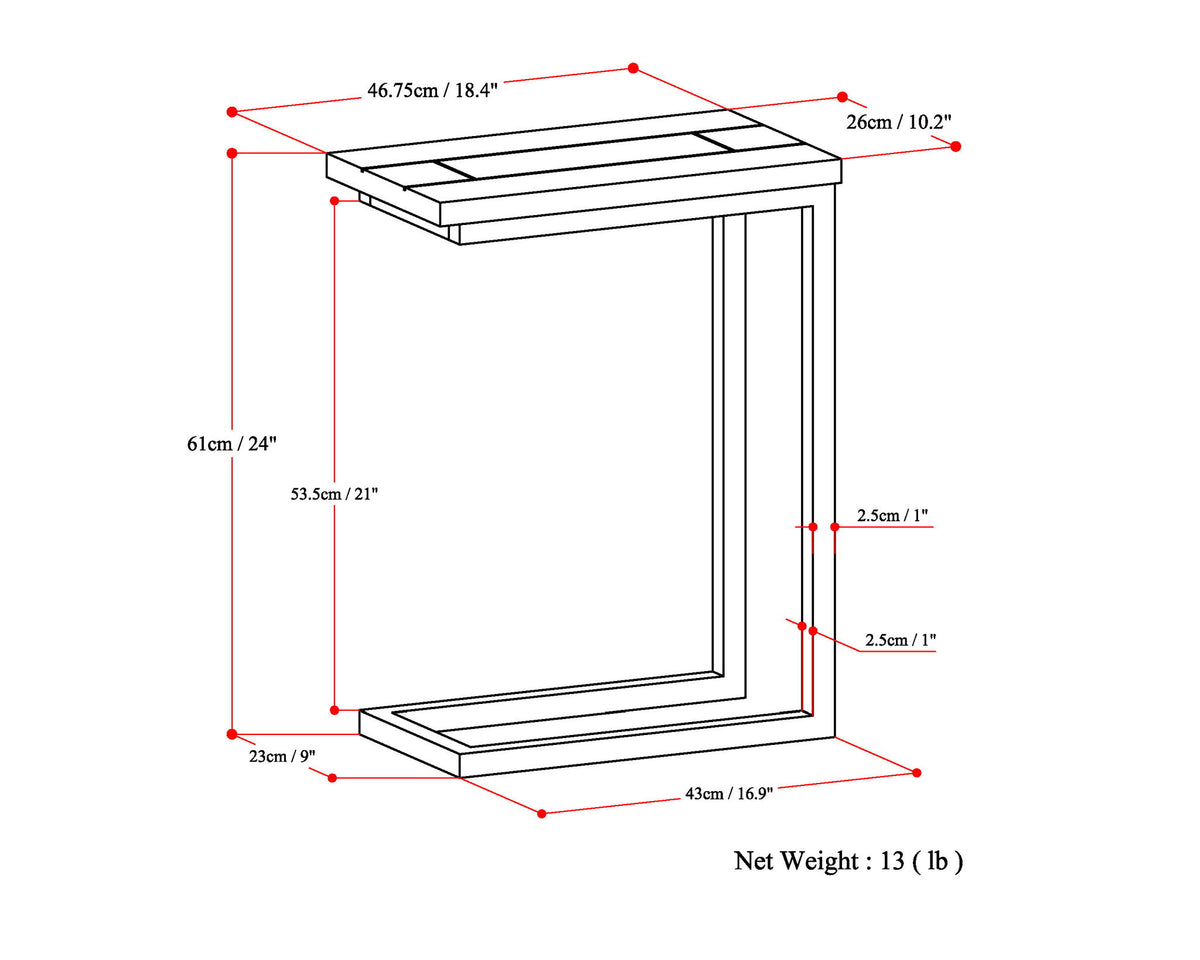 Skyler - Handcrafted C Side Table