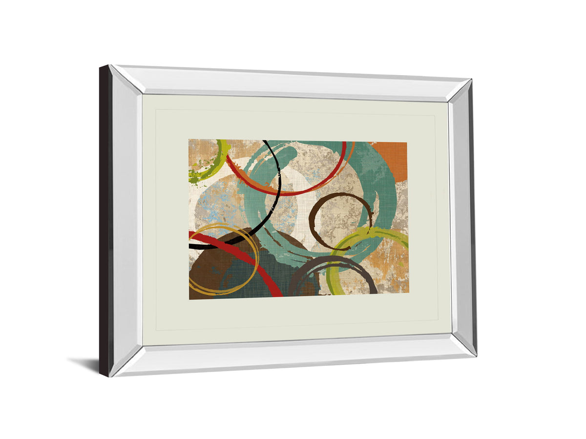 Away We Go Il By Katrina Craven - Mirror Framed Print Wall Art - Beige