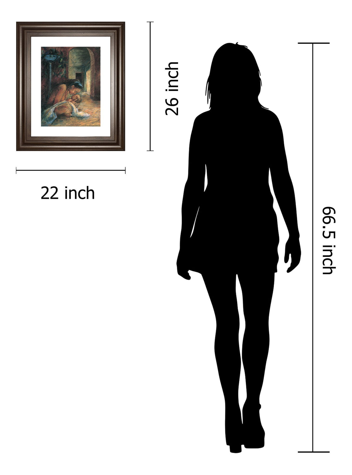 Katrina's Gold By Sharon Wilson - Framed Print Wall Art - Dark Brown