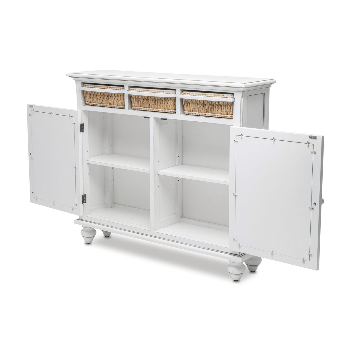 Monaco - Entry Cabinet With Baskets - Blanc