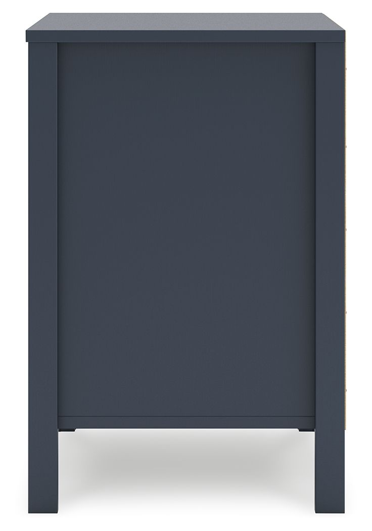 Simmenfort - Two Drawer Night Stand - Navy Blue